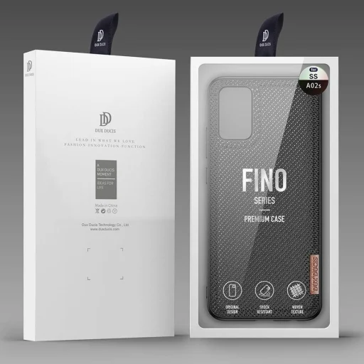 Dux Ducis Fino nylon bevonatú tok SAMSUNG A02S fekete - 6