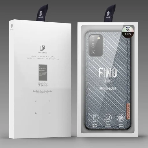 Dux Ducis Fino nylon bevonatú tok SAMSUNG A02S kék - 6