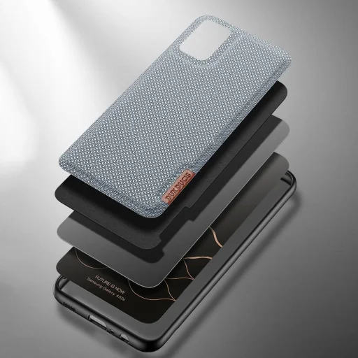 Dux Ducis Fino nylon bevonatú tok SAMSUNG A02S kék - 5