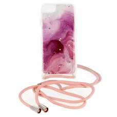 Rope Glitter tok XIAOMI REDMI 9C pánttal, flitteres pink