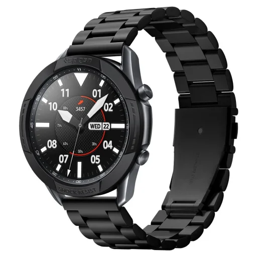 Samsung Galaxy Watch 3 45mm Spigen Chrono Shield Káva Védő Fekete (AMP02238) - 9