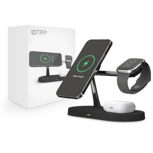 Tech-Protect A12 3 az 1-ben vezeték nélküli töltőállomás 15W MagSafe fekete - 8