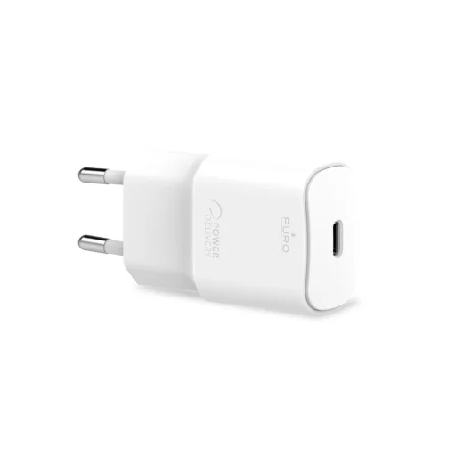 Puro Mini hálózati töltő adapter gyorstöltéssel USB Type-C 20W fehér - 1