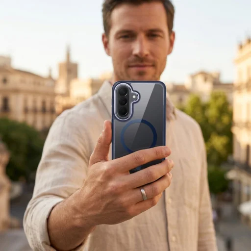 Samsung Galaxy A57 puzdro ROAR MAG BUMPER kompatibilné s MagSafe tmavomodré puzdro - 4