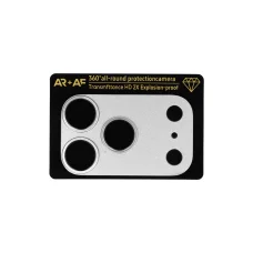 Tvrdené sklo a hliníkový kovový kryt šošoviek fotoaparátu pre iPhone 17 Pro strieborný (kamerový ostrovček + mriežka)