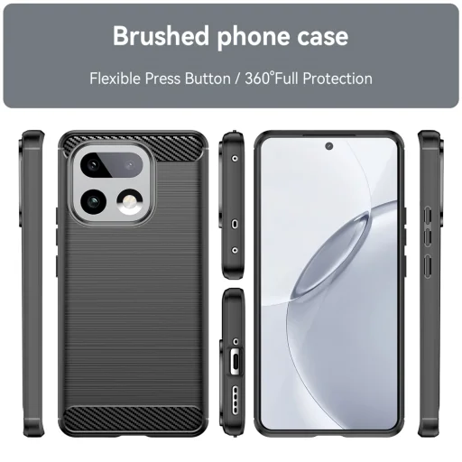 Techsuit - Carbon Silicone - Realme 16 Pro+ - Fekete tok - 6