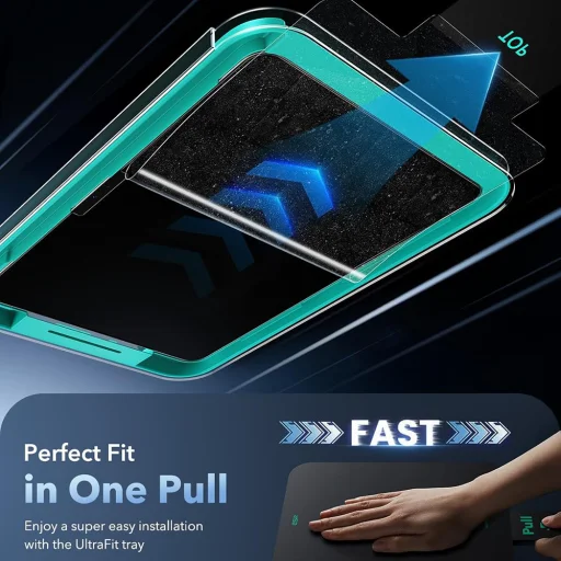 ESR - Armorite Paper-Feel UltraFit Tray - iPad Air 13 (2024) / Air 13 (2025) / Air 13 (2026) - Číre tvrdené sklo - 5