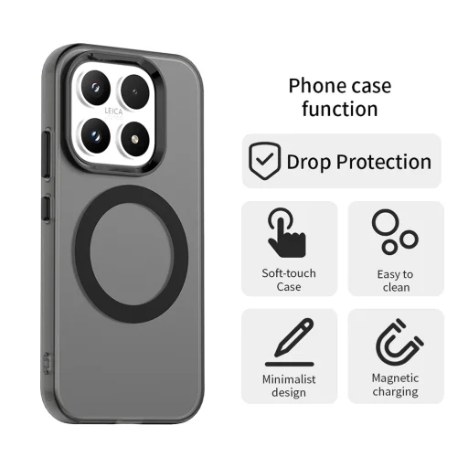 Techsuit - CandyCase MagSafe - Xiaomi 17 - Čierne puzdro - 6