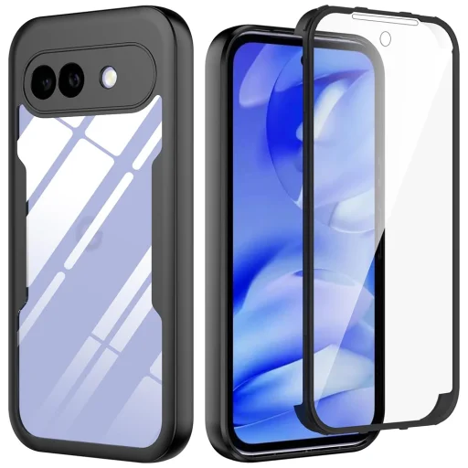 Techsuit - Séria ColorVerse 360 + Ochranné sklo - Google Pixel 10a - Čierne puzdro - 1