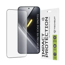 Techsuit - 111D Teljes Borítású / Teljes Ragasztású Üveg - Xiaomi Poco X8 Pro Max - Fekete üvegfólia üvegfólia