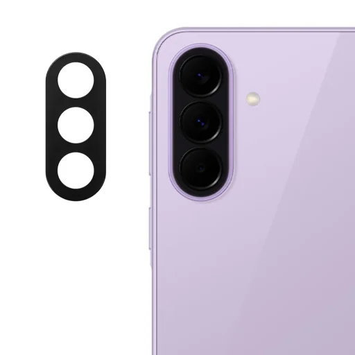 Techsuit - Ochranné sklo na kameru - Samsung Galaxy A37 5G - Čierne tvrdené sklo - 1