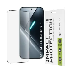 Techsuit - 111D Teljes Fedő / Teljes Ragasztásos Üveg - Xiaomi Poco X8 Pro - Fekete üvegfólia üvegfólia