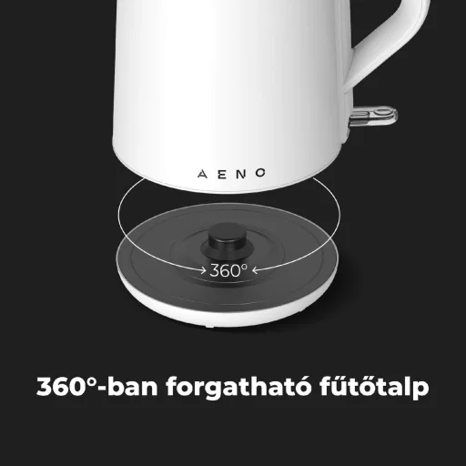 AENO AEK0002 EK2 rýchlovarná kanvica, 2200 W, objem 1,5 litra, dvojstenná, LED displej, biela - 9