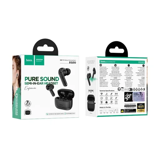 Bezdrôtové slúchadlá Hoco TWS EQ30 čierne - 5