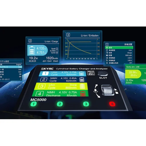 SkyRC MC5000 hengeres akkumulátor töltő és elemző - 7