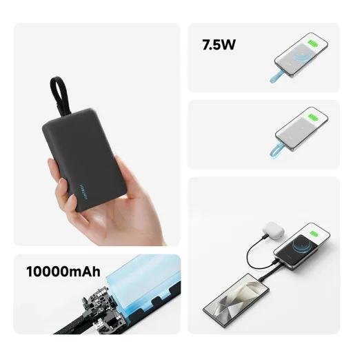 Cuktech CP132ML 10000 mAh magnetická powerbanka - biela - 5