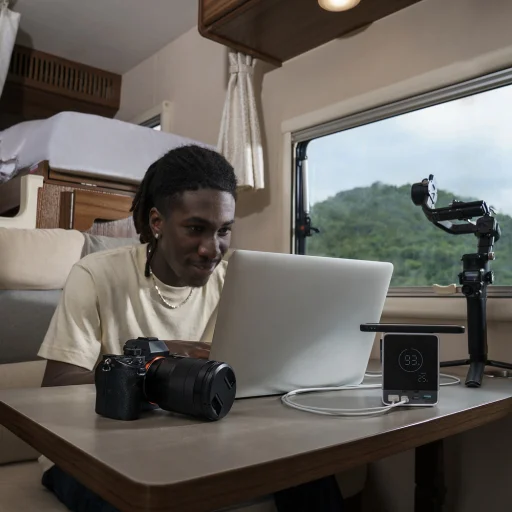 Cuktech Powerbank 300W 40000mAh s bezdrôtovým nabíjaním 2x USB-C + 2x USB-A - Čierna - 15