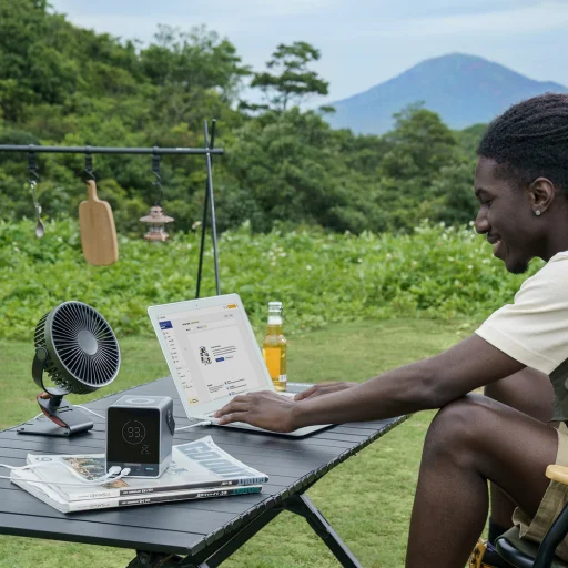 Cuktech Powerbank 300W 40000mAh s bezdrôtovým nabíjaním 2x USB-C + 2x USB-A - Čierna - 16