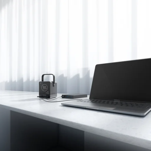 Cuktech Powerbank 300W 40000mAh s bezdrôtovým nabíjaním 2x USB-C + 2x USB-A - Čierna - 26