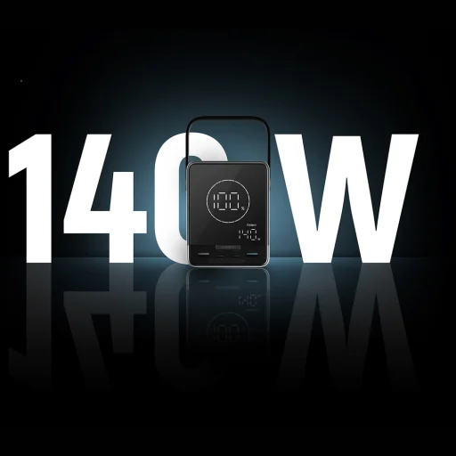 Cuktech Powerbank 300W 40000mAh s bezdrôtovým nabíjaním 2x USB-C + 2x USB-A - Čierna - 8