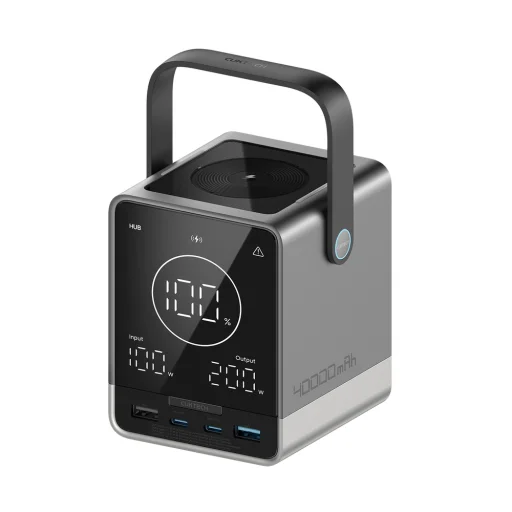 Cuktech Powerbank 300W 40000mAh s bezdrôtovým nabíjaním 2x USB-C + 2x USB-A - Čierna - 1