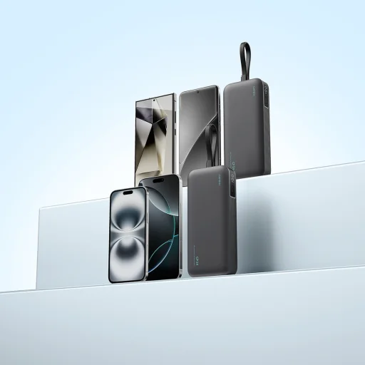 Cuktech LPB200N 40W 20000mAh Powerbank so vstavaným káblom - Sivá - 13