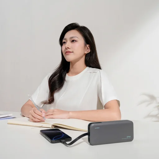 Cuktech LPB200N 40W 20000mAh Powerbank so vstavaným káblom - Sivá - 17