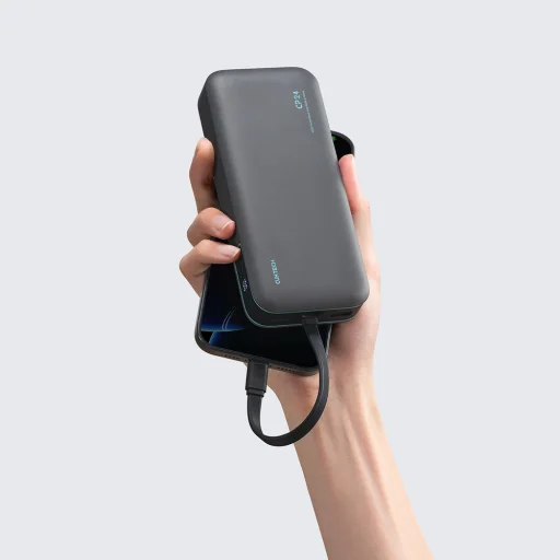 Cuktech LPB200N 40W 20000mAh Powerbank so vstavaným káblom - Sivá - 8