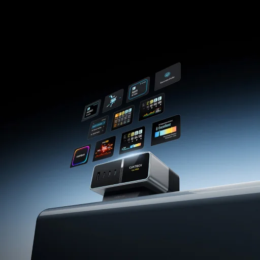 Cuktech TA3005U 300W nabíjacia stanica 5 v 1 s digitálnym displejom - strieborná - 15