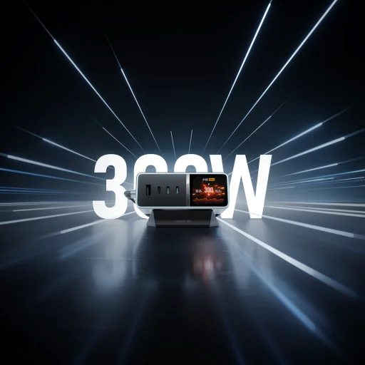 Cuktech TA3005U 300W nabíjacia stanica 5 v 1 s digitálnym displejom - strieborná - 6