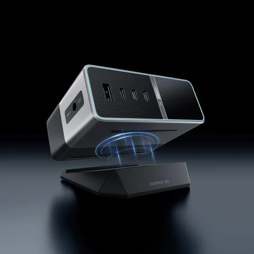 Cuktech TA3005U 300W nabíjacia stanica 5 v 1 s digitálnym displejom - strieborná - 9