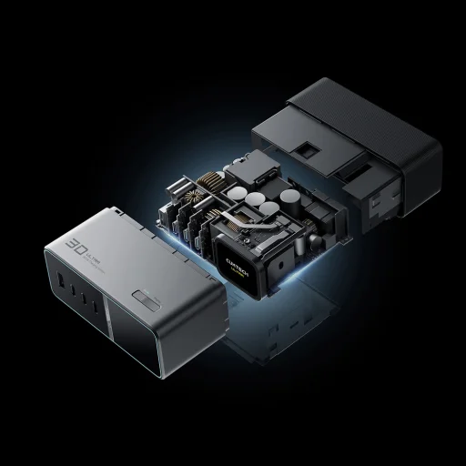 Cuktech TA3005U 300W nabíjacia stanica 5 v 1 s digitálnym displejom - strieborná - 10