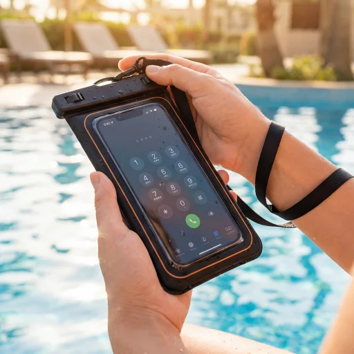 Univerzálne vodotesné plávajúce čierne puzdro - 10