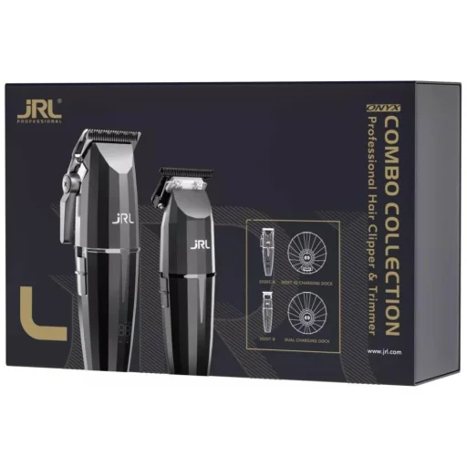 JRL Onyx Clipper + Onyx Trimmer set s dvoma nabíjacími stanicami čierny - 9