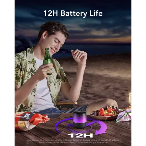 Bluetooth reproduktor Anker SoundCore Glow Mini, 8W, RGB, vodoodolný, čierny A3136G11 - 3