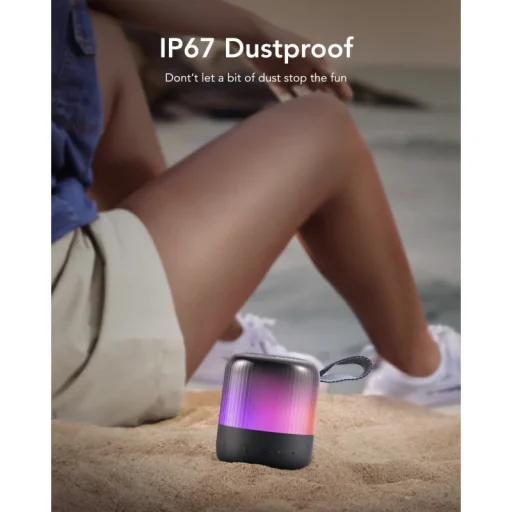 Bluetooth reproduktor Anker SoundCore Glow Mini, 8W, RGB, vodoodolný, čierny A3136G11 - 4