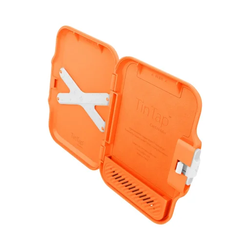 Spigen - Magnetický držiak na karty TinTap MagFit+ (AFA11380) - MagSafe, Jednoduchý prístup, Minimalistický dizajn - Oranžová - 7