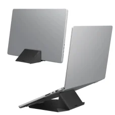 Spigen - Slim Fold Držiak na notebook LD201-S9 (AMP11118) - Vertikálny dok, skladací, tenký, stabilný, protišmykový, až do 16" - čierny