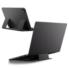 Spigen - Slim Fold Stojan na notebook LD201-S8 (AMP11117) - Skladací, Tenký, Stabilný, Protišmykový, Nepriľnavý, Až do 16" - Čierny