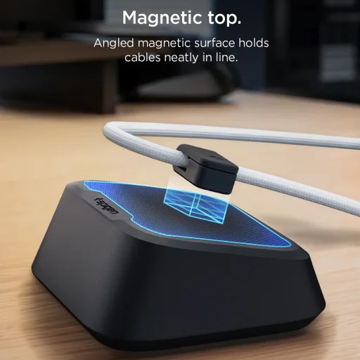 Spigen - Magnetický organizér káblov LD103 (APP11145) - čierny - 6