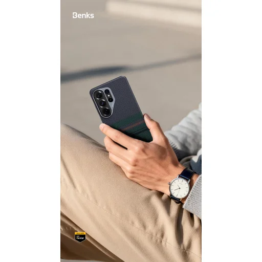 Benks Magnetic Armor Pro Aurora Kevlar 600D puzdro pre Samsung Galaxy S26 Ultra - 9