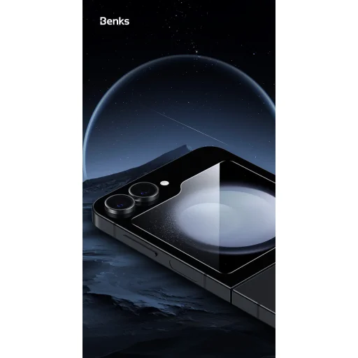 Benks tvrdené sklo Glass Warrior HD Samsung Galaxy Z Flip 6 čierne ochranné sklo - 12