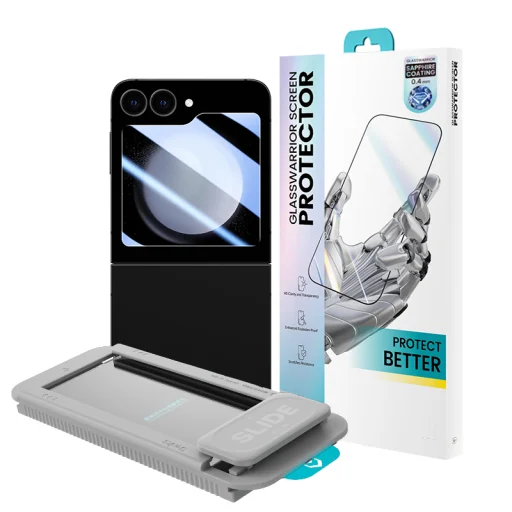 Benks edzett üveg Glass Warrior HD Samsung Galaxy Z Flip 6 fekete üvegfólia - 13