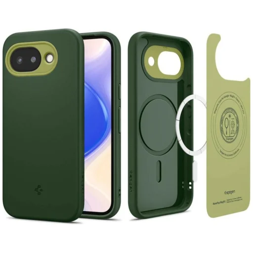 Google Pixel 10a Spigen Nano Pop Hybrid Mag MagSafe zelené puzdro - 1