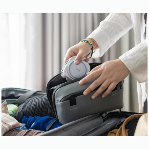 Bezdrôtová nabíjačka Bazic GoMag Station Mini 3-in-1 MagSafe skladacia so zabudovaným USB-C káblom - biela - 6