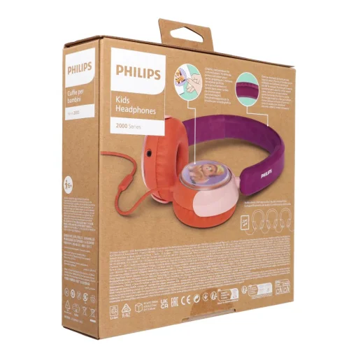Philips TAK2000MP/00 káblové slúchadlá pre deti, 3,5 mm jack, fialová magenta - 6