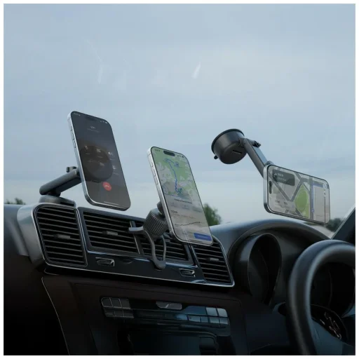 Čierna Energea Magdrive Kit 15W indukčná nabíjačka na čelné sklo/do mriežky ventilácie/na palubnú dosku - 6