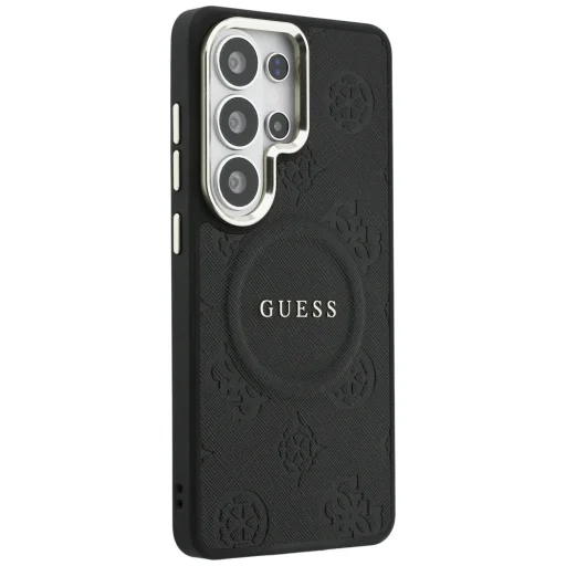 Samsung Galaxy S26 Ultra Guess Saffiano Peony Embossed Ring MagSafe puzdro čierne - 4