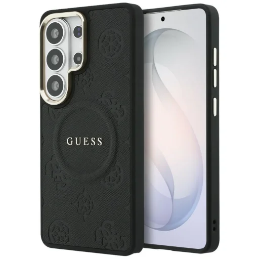 Samsung Galaxy S26 Ultra Guess Saffiano Peony Embossed Ring MagSafe puzdro čierne - 1