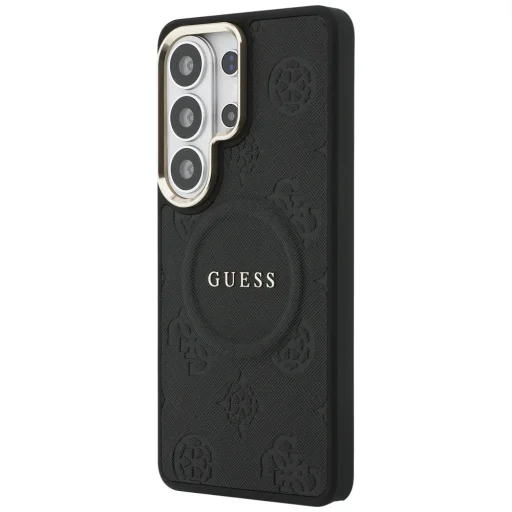 Samsung Galaxy S26 Ultra Guess Saffiano Peony Embossed Ring MagSafe puzdro čierne - 2